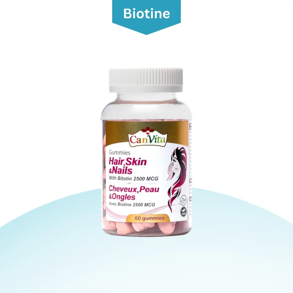 CANVITA SKIN HAIR AND NAILS WITH BIOTIN 2500 MCG 60 GUMMIES/ BTL
